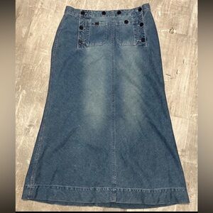 Jeanology maxi denim skirt
